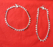 Sliver coated indian traditional vintage anklets, Occasion : Anniversary, Engagement, Gift, Party