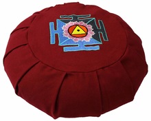 OEM 100% Cotton Embroidered buckwheat meditation cushion, Style : Plain