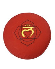 Chakra Embroidered designed Round Meditation Cushion, for Seat, Yoga, Size : Customized Size