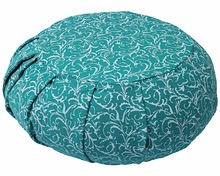 Floral design hot selling in multi-color pleated round yoga meditation cushion