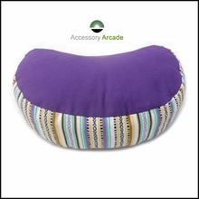 U-Shape hand-loom fabric Crescent Meditation Cushion, for Outdoor, Seat, Yoga, Size : Customized Size