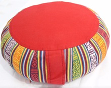 Natural buckwheat filled customized round meditation cushion