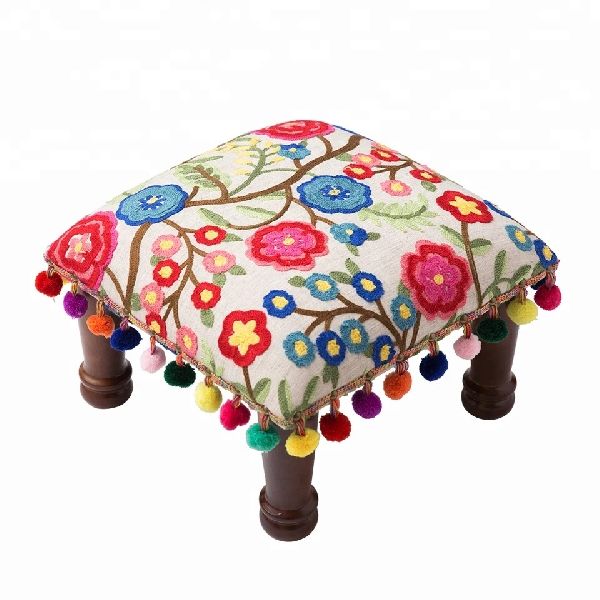 Cotton Embroidery Stool