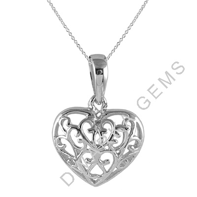 925 Sterling Silver Heart Pendants