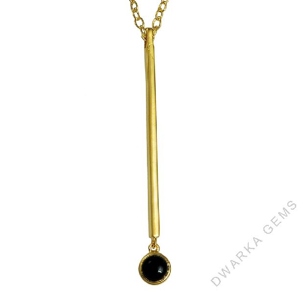 Black Onyx Gemstone Silver Pendant, Occasion : Gift