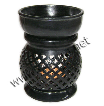 Black Soapstone Oil Warmer