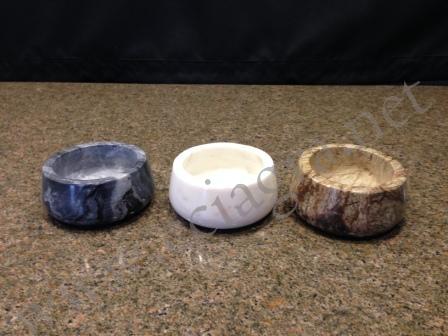Grey Marble Round Candle Holder