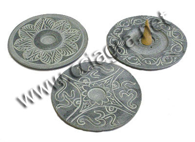 Grey Soapstone Incense Plate