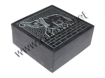 High Quality Black Soapstone Trinket Box