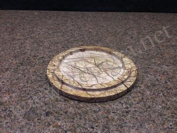 CCI AGRA Marble Round hurricane Candle Holder