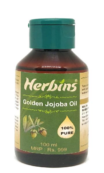 Herbins Golden Jojoba Oil 100 ml, Color : Yellow/Clear