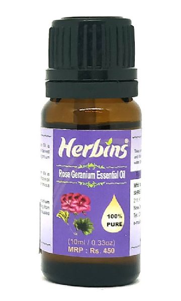 Herbins Rose Geranium Essential Oil 10ml