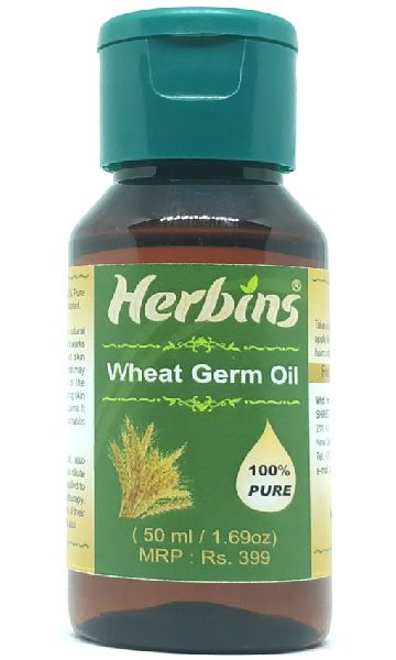 Herbins Wheatgerm Oil 50ml, Color : Dark brown / Honey colored