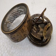 Brass Directional Sundial Pocket Compass