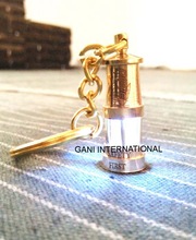 Brass LED Miners Lamp Key ring