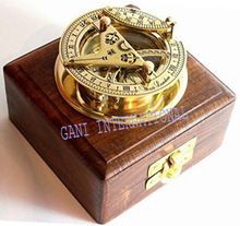 Brass Pocket Sundial Compass