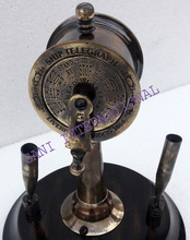 Brass Telegraph Desk pen holder
