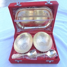 Brass Utensil Tray set