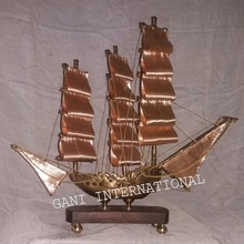 Brass Decorative Wooden Ship