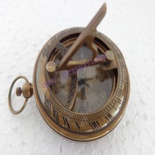 PORTHO Metal Handmade Pocket sundial Compass
