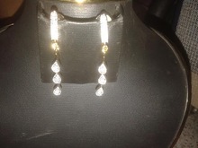 american diamond earring pair