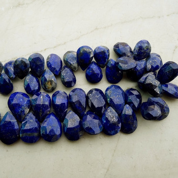 Faceted Pears Gemstone Beads, Color : Royal Blue