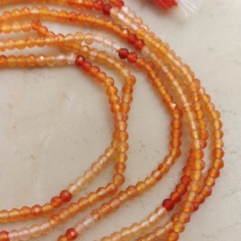 Raj jewellery Faceted Roundelle Gemstone Beads, Color : Orange