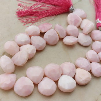 Raj jewellery Hearts Gemstone Beads, Color : Pink
