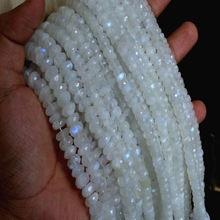 Natural Rainbow Moonstone Gemstone Beads