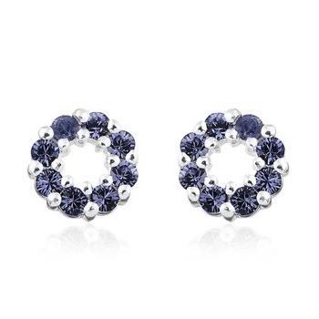 Rhodium Plated Stud Earrings