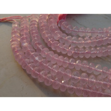 Gemsjewelsbeads Rondelle Rose Quartz Beads