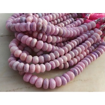 Rondelle strand gemstone beads, Color : Pink