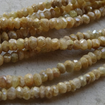 Silverite Faceted Rondelle Gemstone Beads