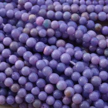 Raj jewellery Smooth Round Gemstone Beads, Color : Purple