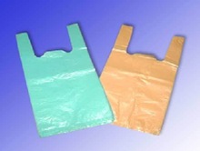 Polyester Plain T-Shirt Shopping Bags