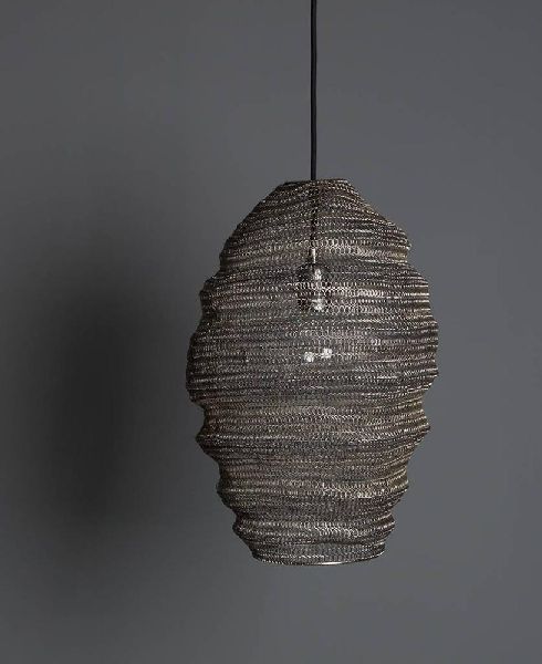 Wire Flexible Ceiling Pendant lamp, Color : Silver