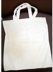 White Cotton Bag, Pattern : Plain