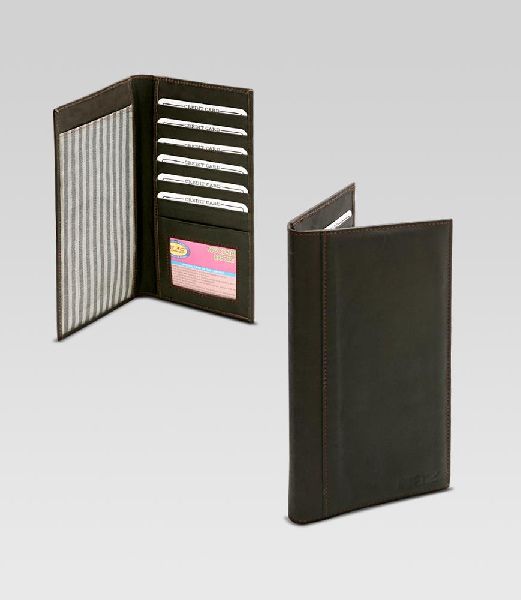 Leather Cheque Book Holder Wallet
