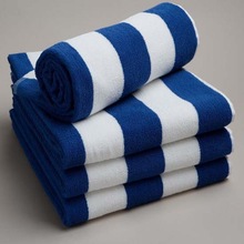 Pool Towel Blue & White stripes