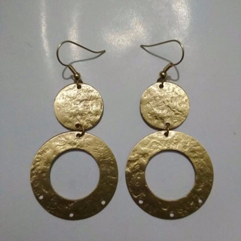 Beaded Brass Earrings