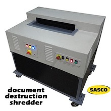 SASCO document shredder machine, Power : Electricity