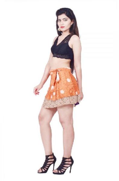 15 inches silk short wrap skirt, Feature : 100 Ways to Wear, Eco-Friendly, Quick Dry, Machine Wash