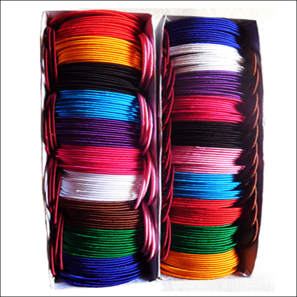 Colourful Wrapped Silk Thread Bangle