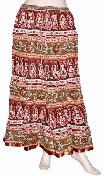 Full Length Hand Sanganeri Printed Skirts Lot