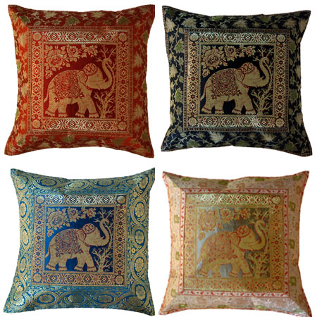 Handmade Silk Jacquard Sofa Cushions