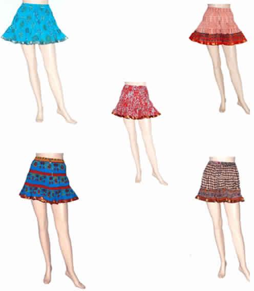 Jaipuri Handblock Printed Bollywood Designer Mini Skirt