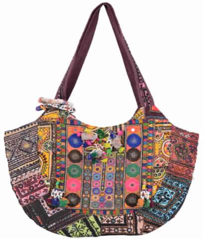 Vintage Embroidery & Pompom Bags, Color : Multi-color