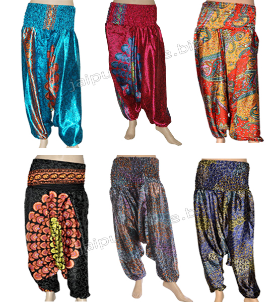 Women Boho Style Sari Baggy Pants
