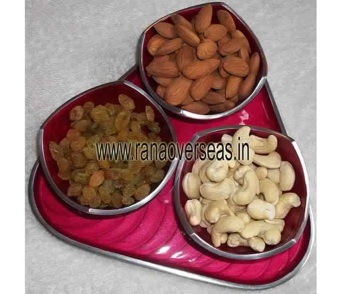 Metal Dry fruit Bowl Set in Meenakari Work with Lacquered