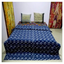 Cotton hand block print Blanket Quilt, for Home, Hospital, Hotel, Picnic, Travel, Size : 90x100cm